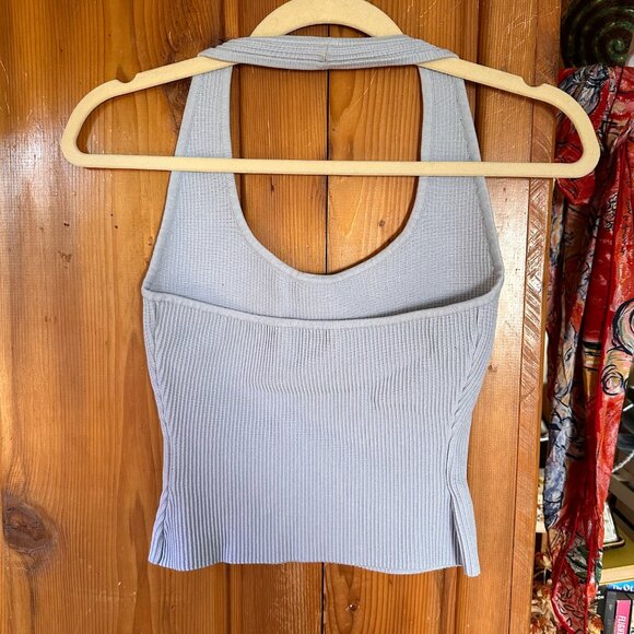 Aritzia Blue Babaton ribbed halter tank Size M - Picture 3 of 4